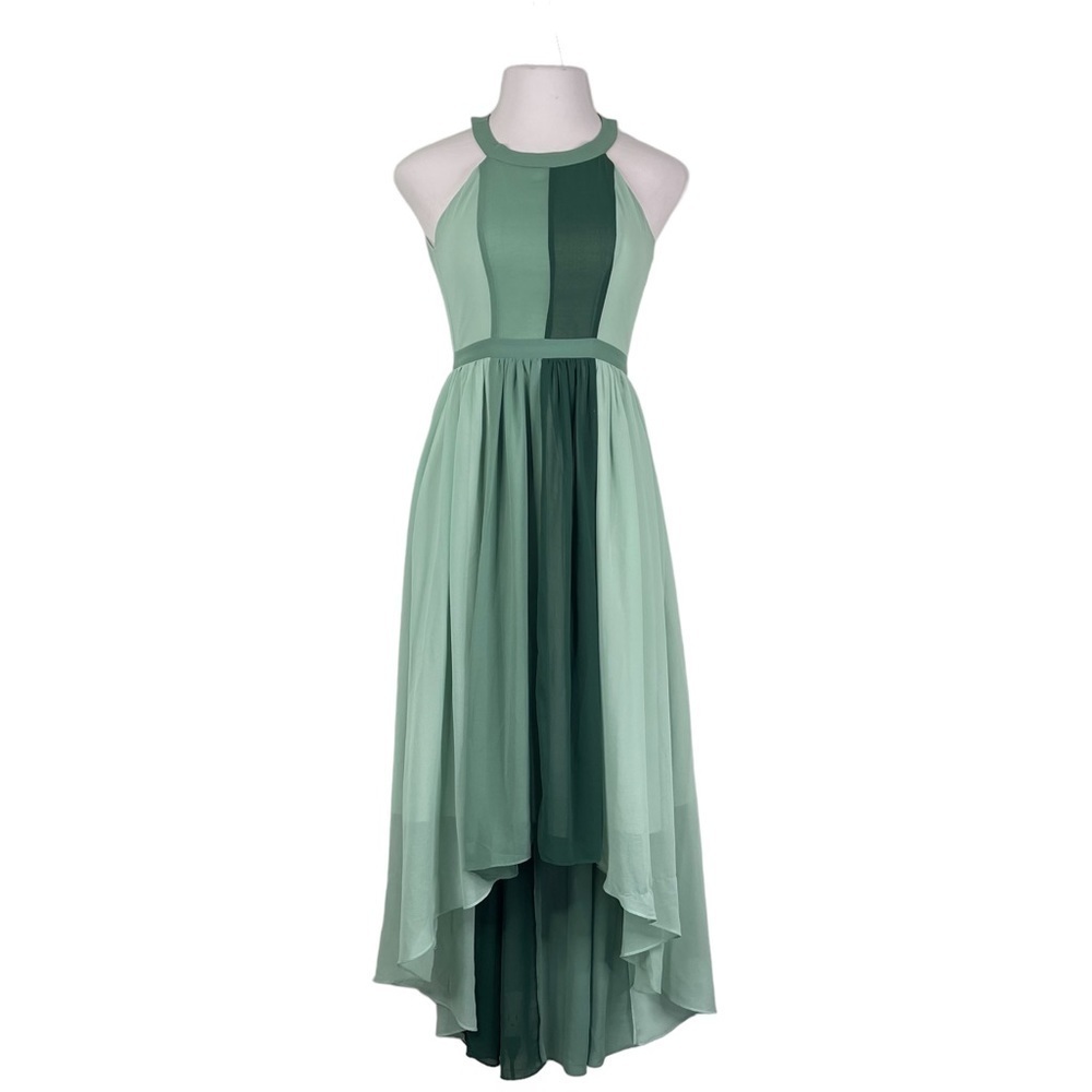 ModCloth Dress XS Wicked Elphaba Hi Low Maxi Flowy Whimsical Fairycore Ren Faire - Picture 2 of 10
